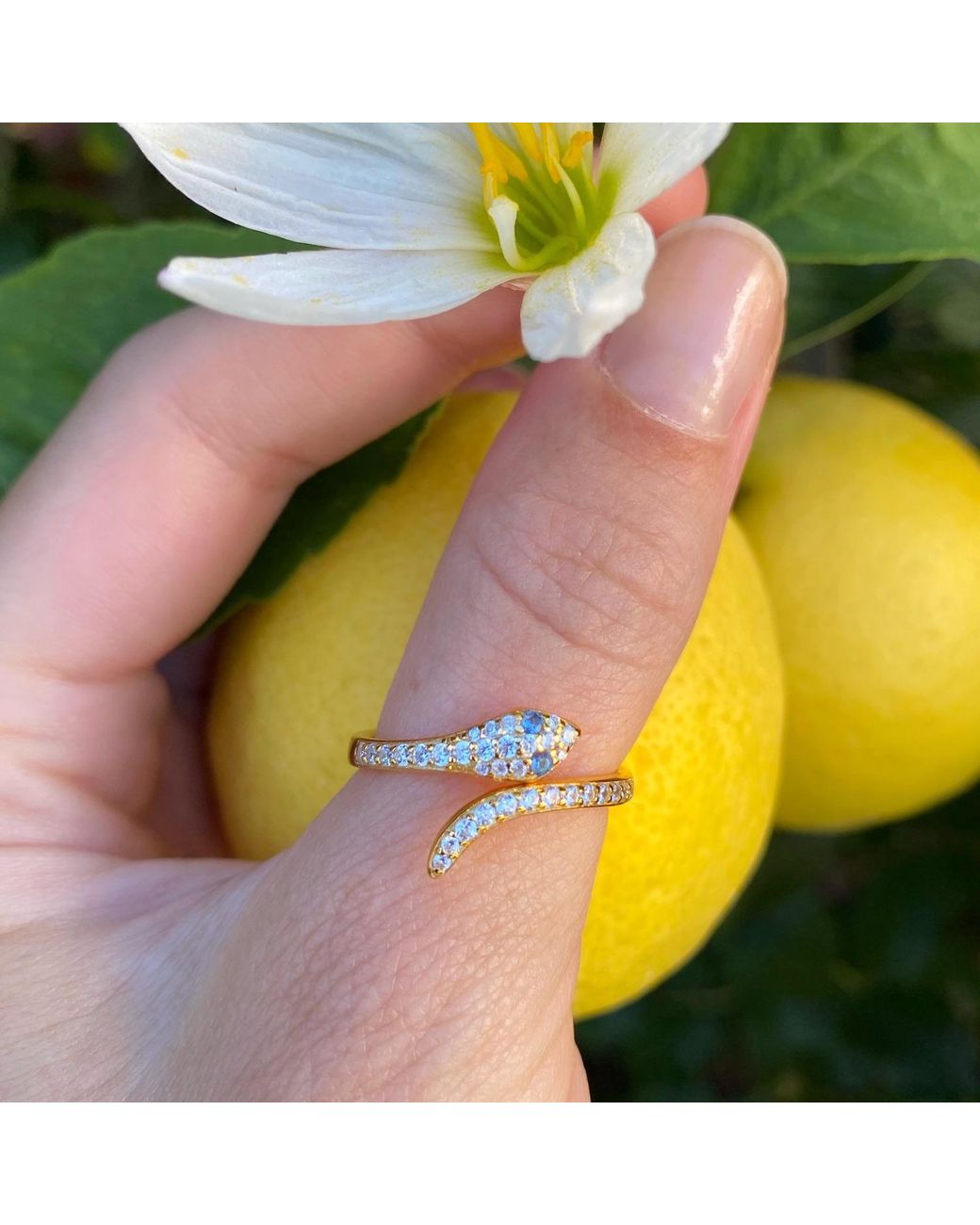 Native Gem Metallic Snake Charmer Ring