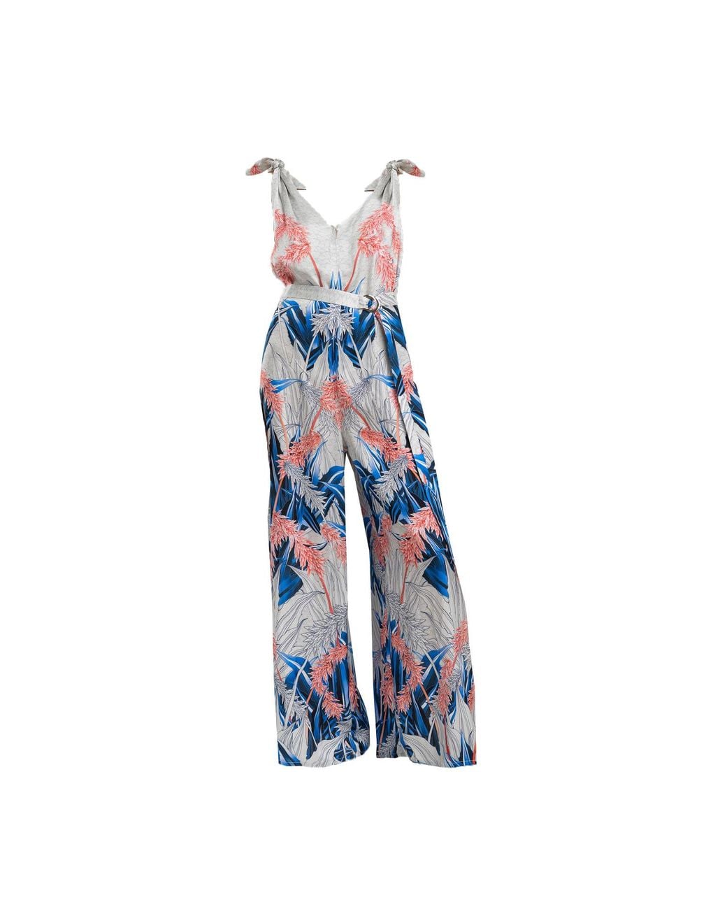 ARTISTA Blue Freya Printed Wide Palazzo Leg Jumpsuit