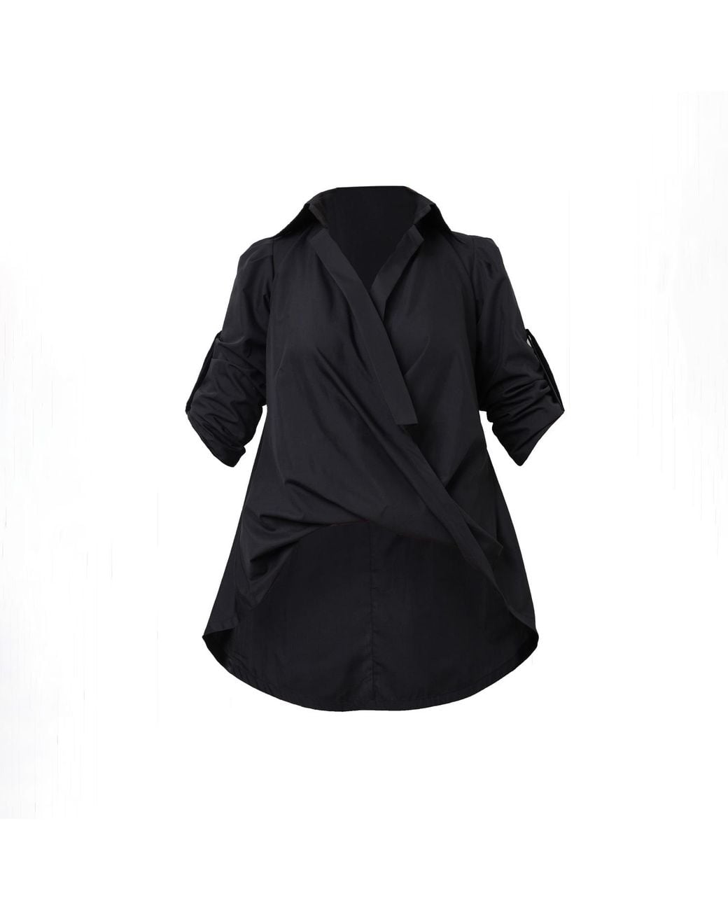 Metamorph Black Oversize Shirt With Belt