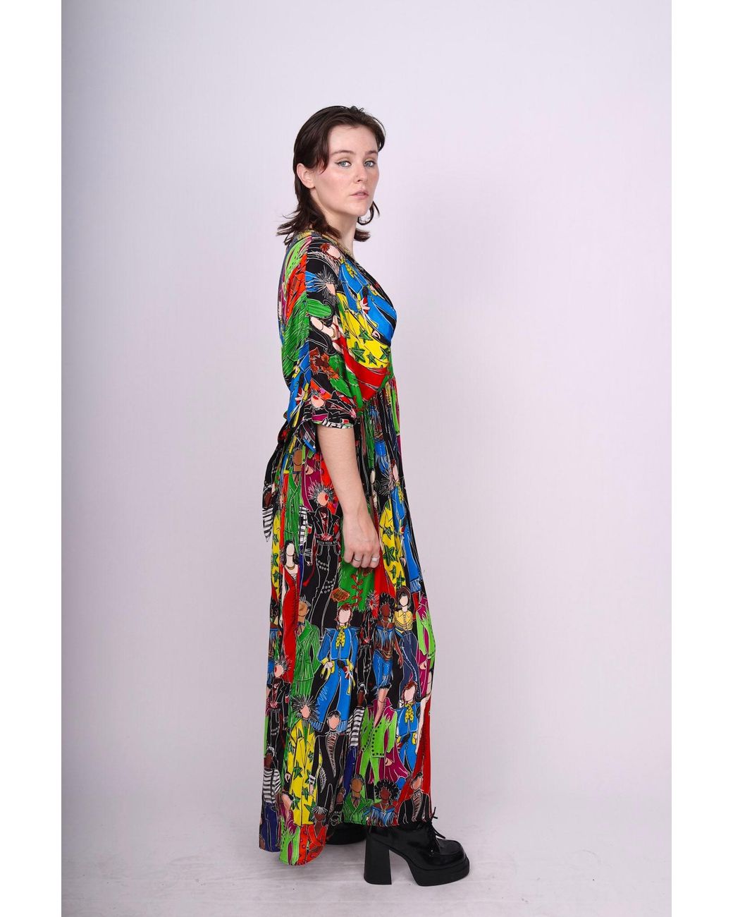 Any Old Iron White Heroes Kaftan Dress