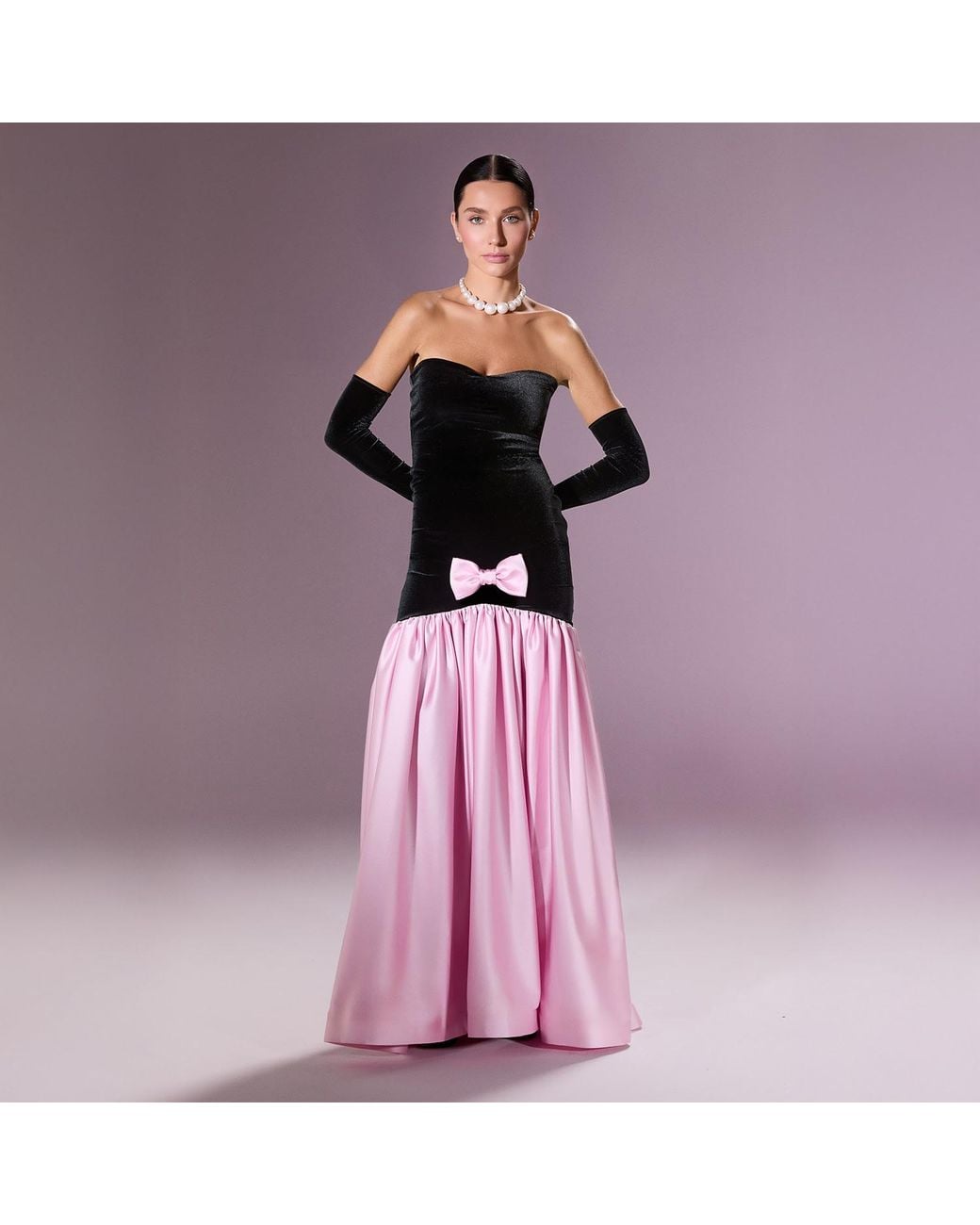 Nur Karaata Pink Marcelline Gown