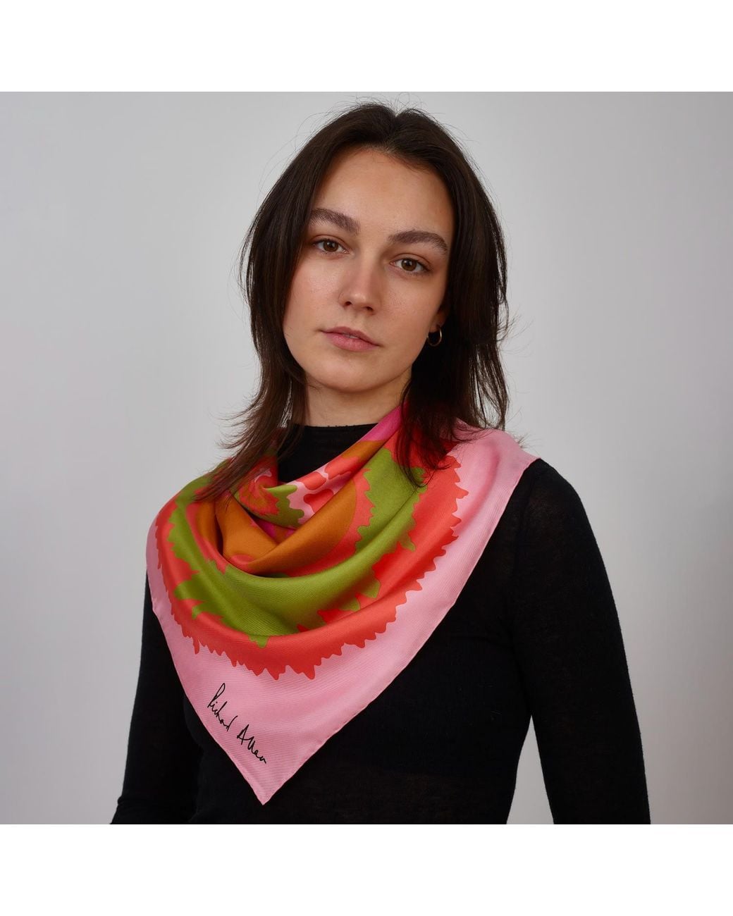 Richard Allan London Multicolor Elsa Silk Scarf