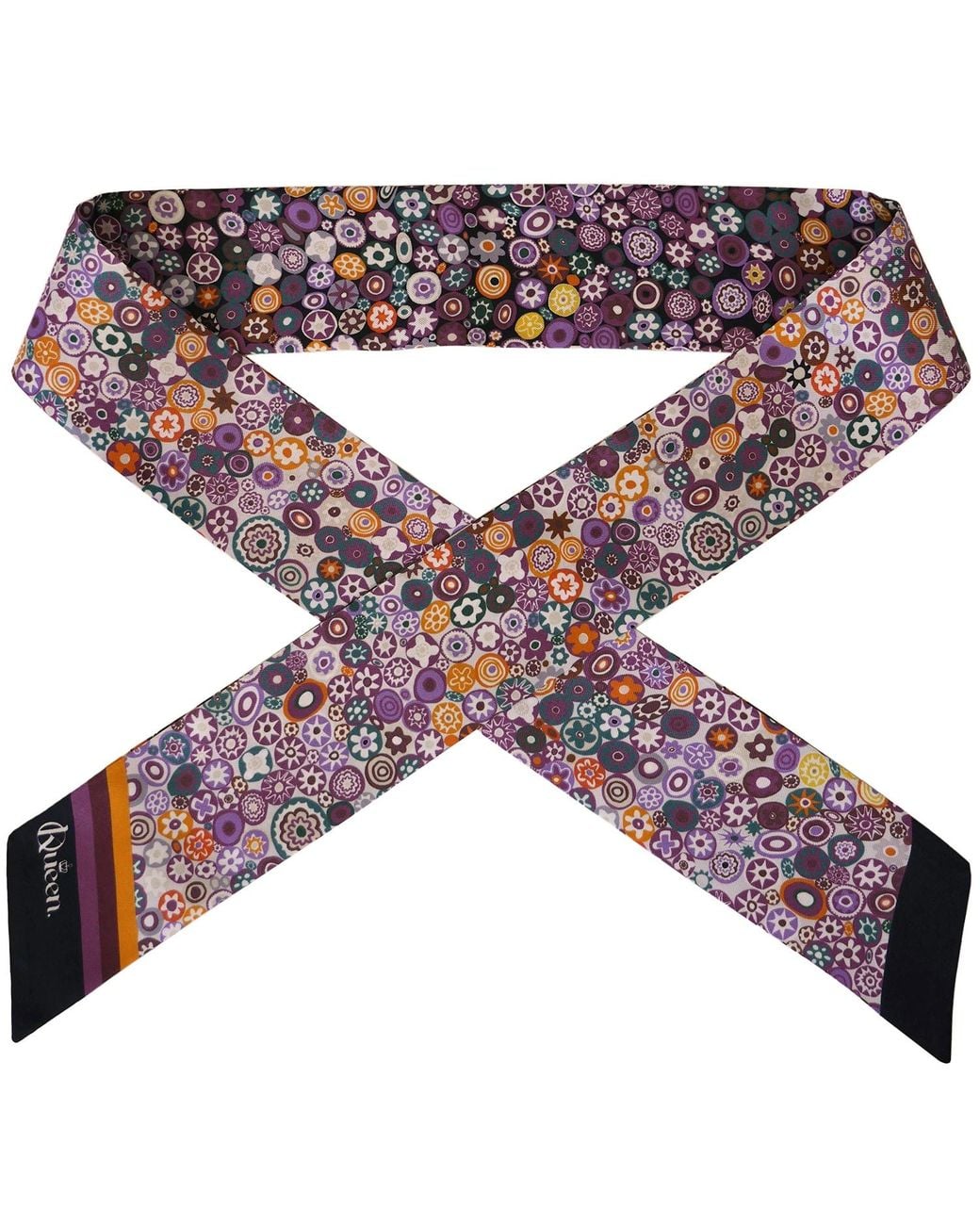 Kueen Brown Silk Scarf
