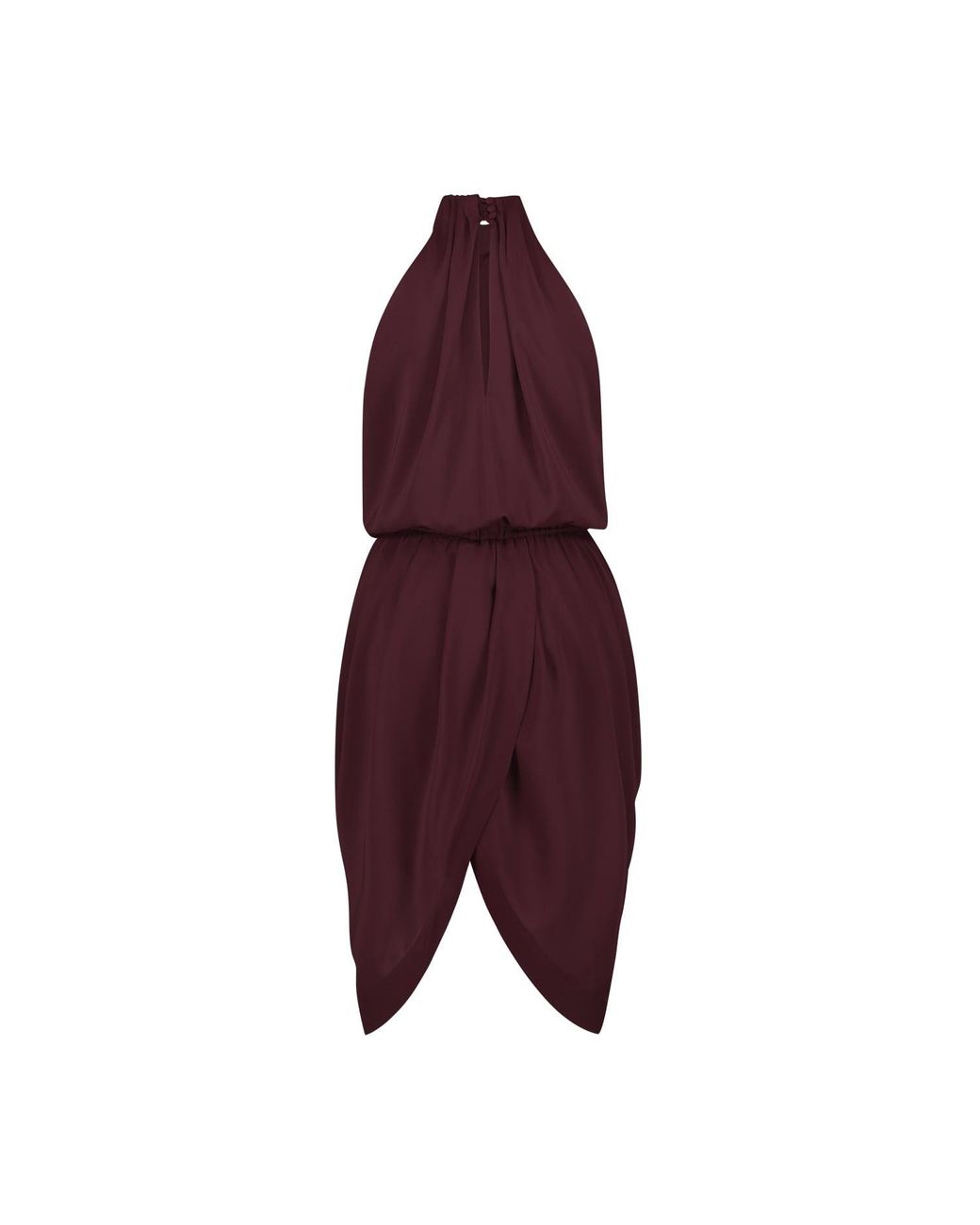 Monique Singh Purple Iconic Burgundy Midi Cocktail Dress