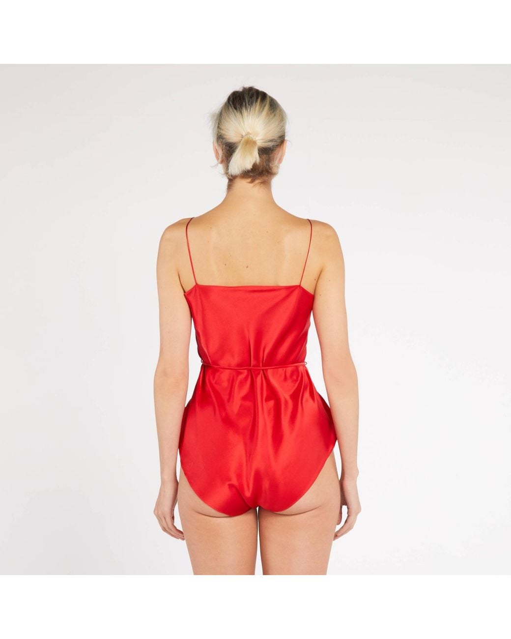 Maguy De Chadirac Red Classic Silk Teddy