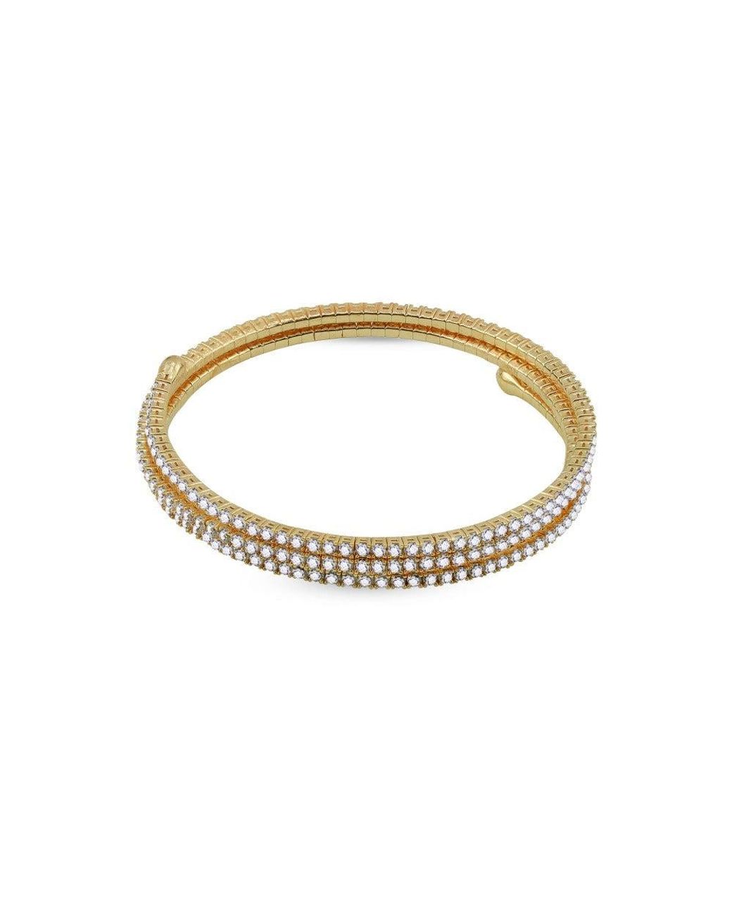 Argento Vivo Metallic The Three Row Cz Cuff