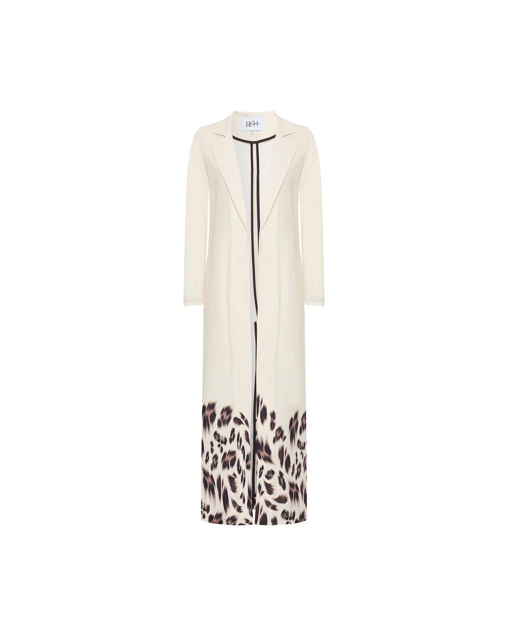 Roqaia Fashion House White Leopard Kaftan
