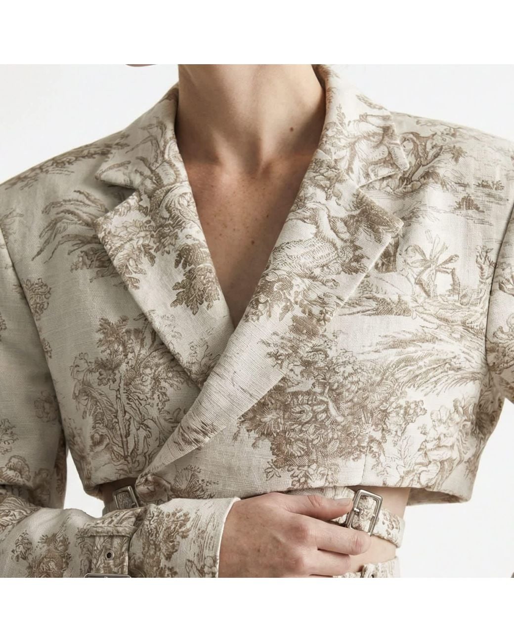 La Musa Gray Savoy Blazer