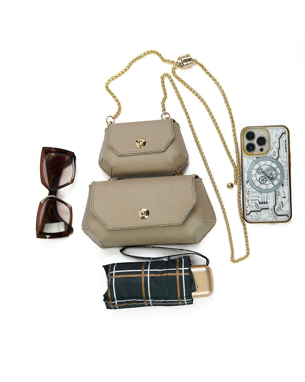 Malusha Green Neutrals Twins Bag Set