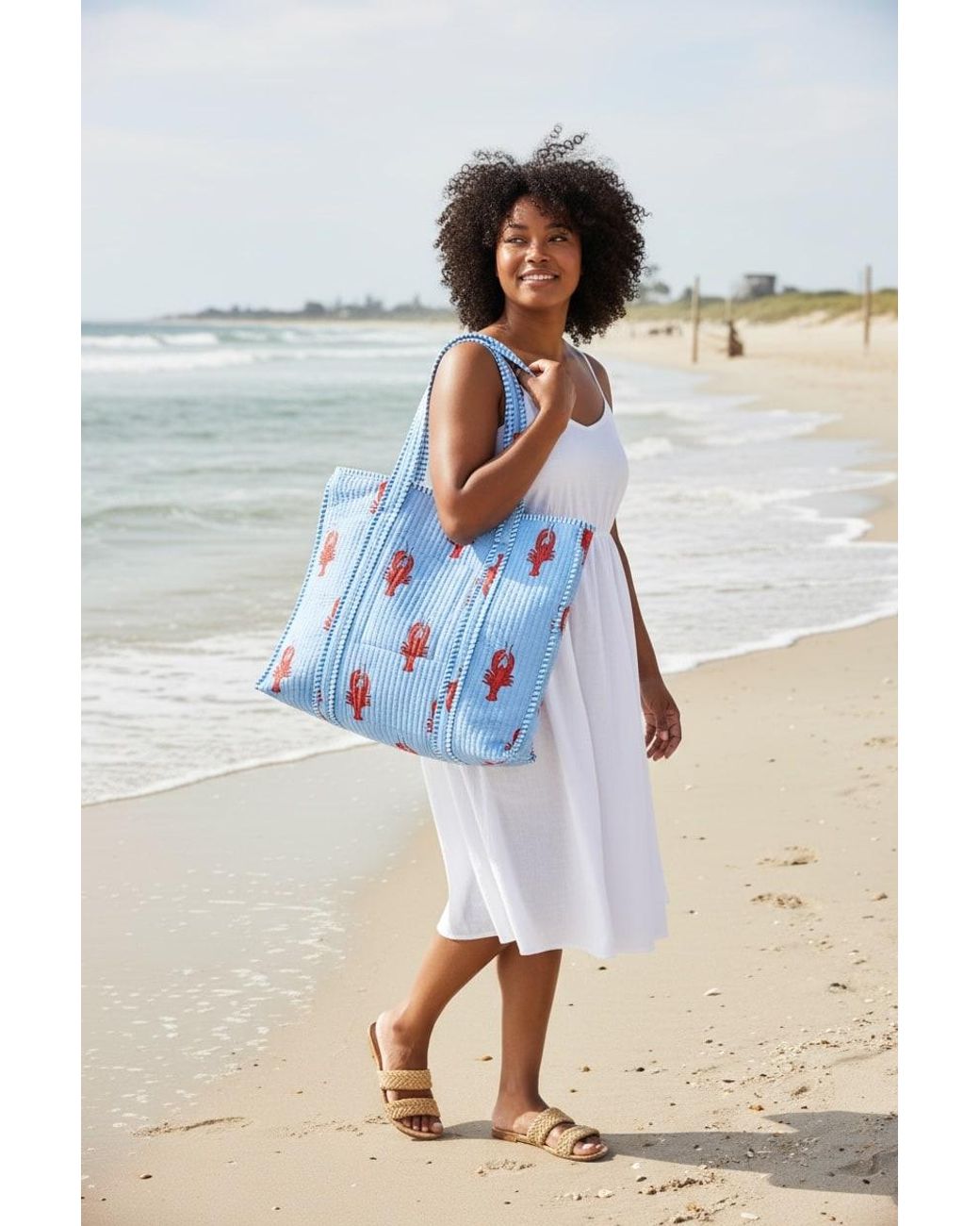 Conscious Yoga Collective Blue The Lobster Tote
