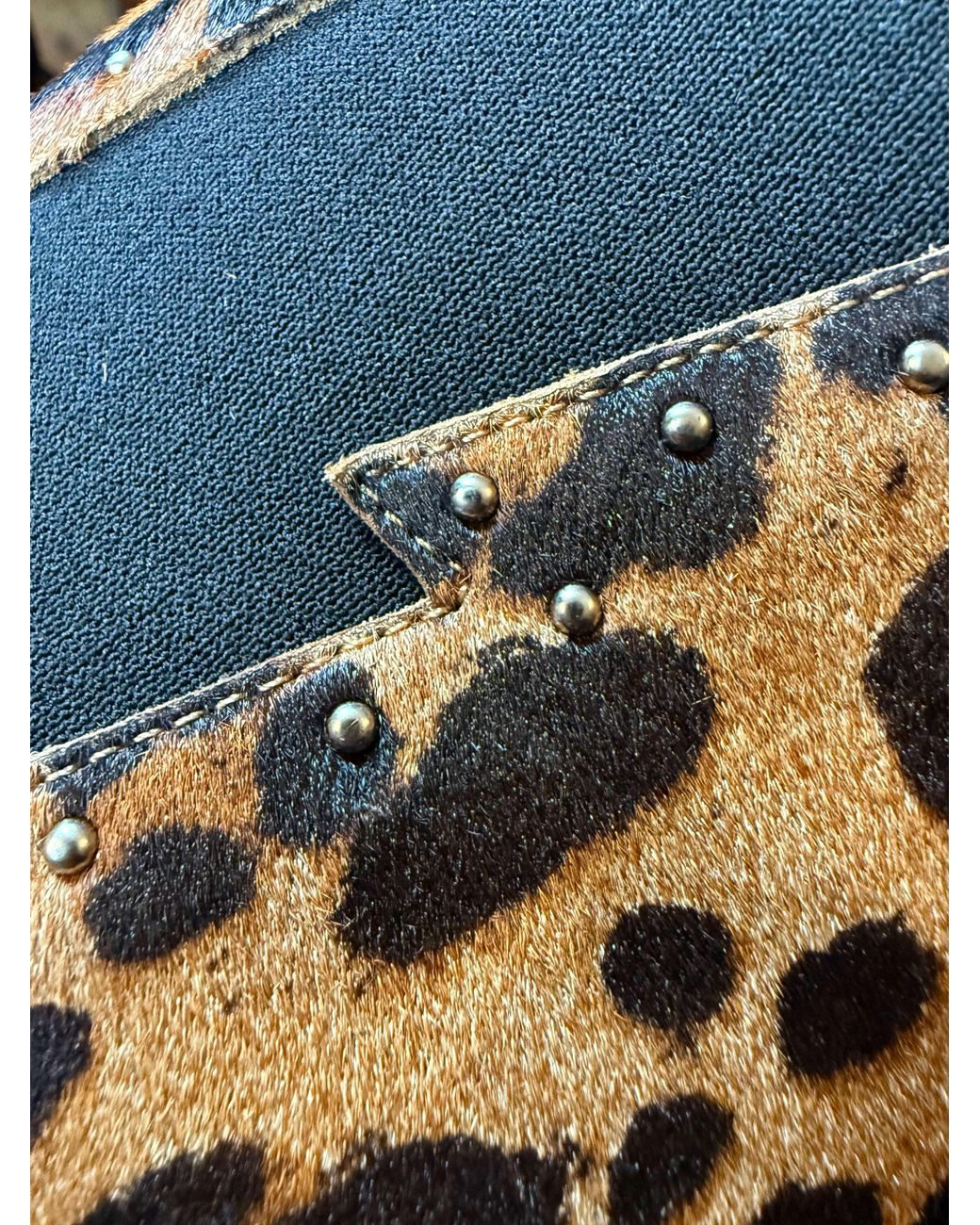 Any Old Iron Black Animal Print Leather Boots