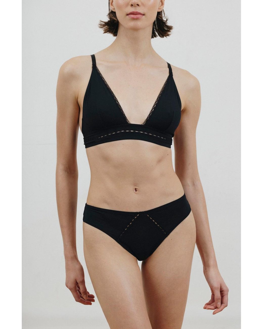Verdant Intimates Black Modal Air Thong