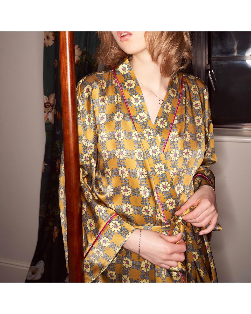 Emma Wallace Green Izzy Dressing Gown