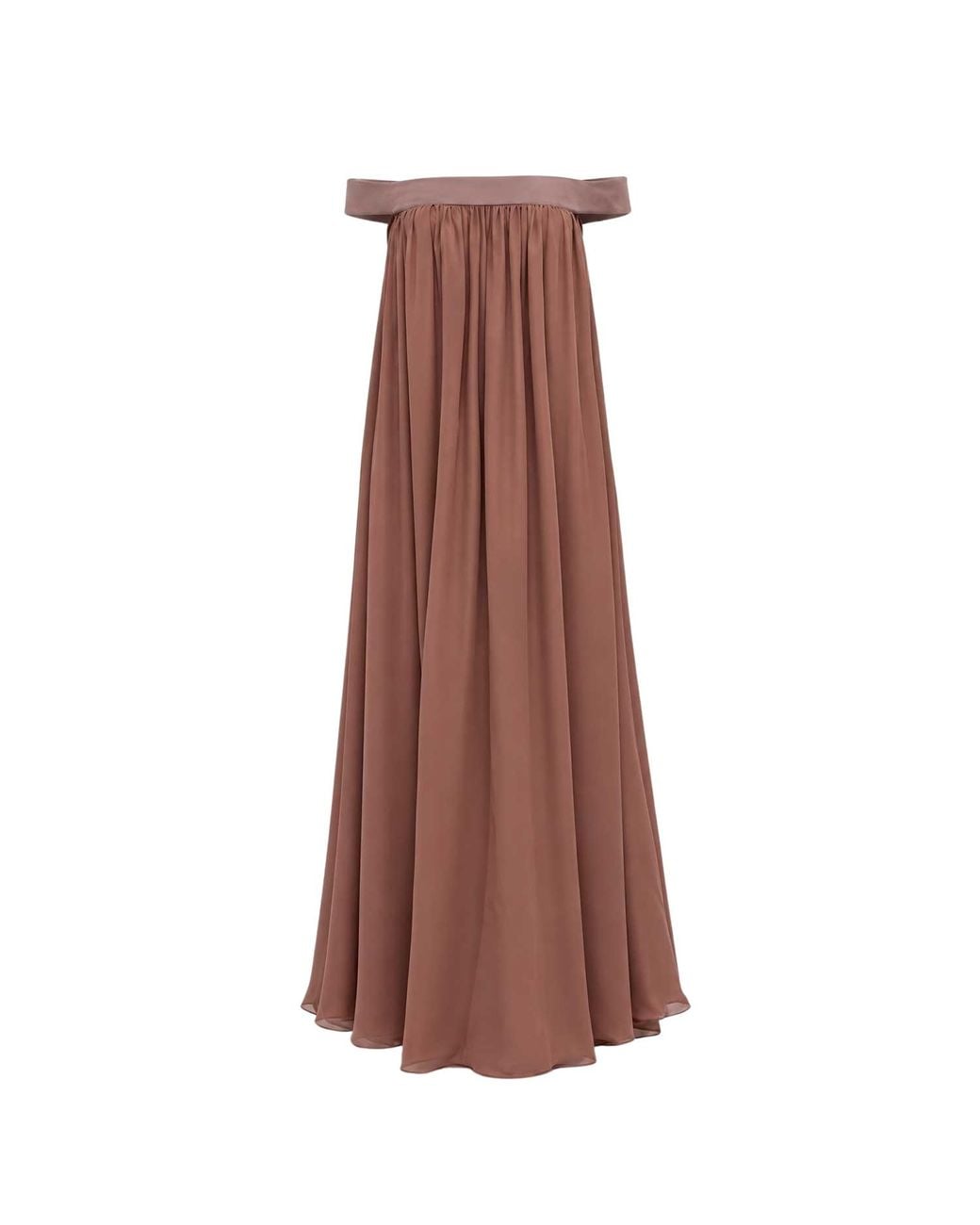 Humans & Land Brown The Bilqis – Chiffon Silk Dress