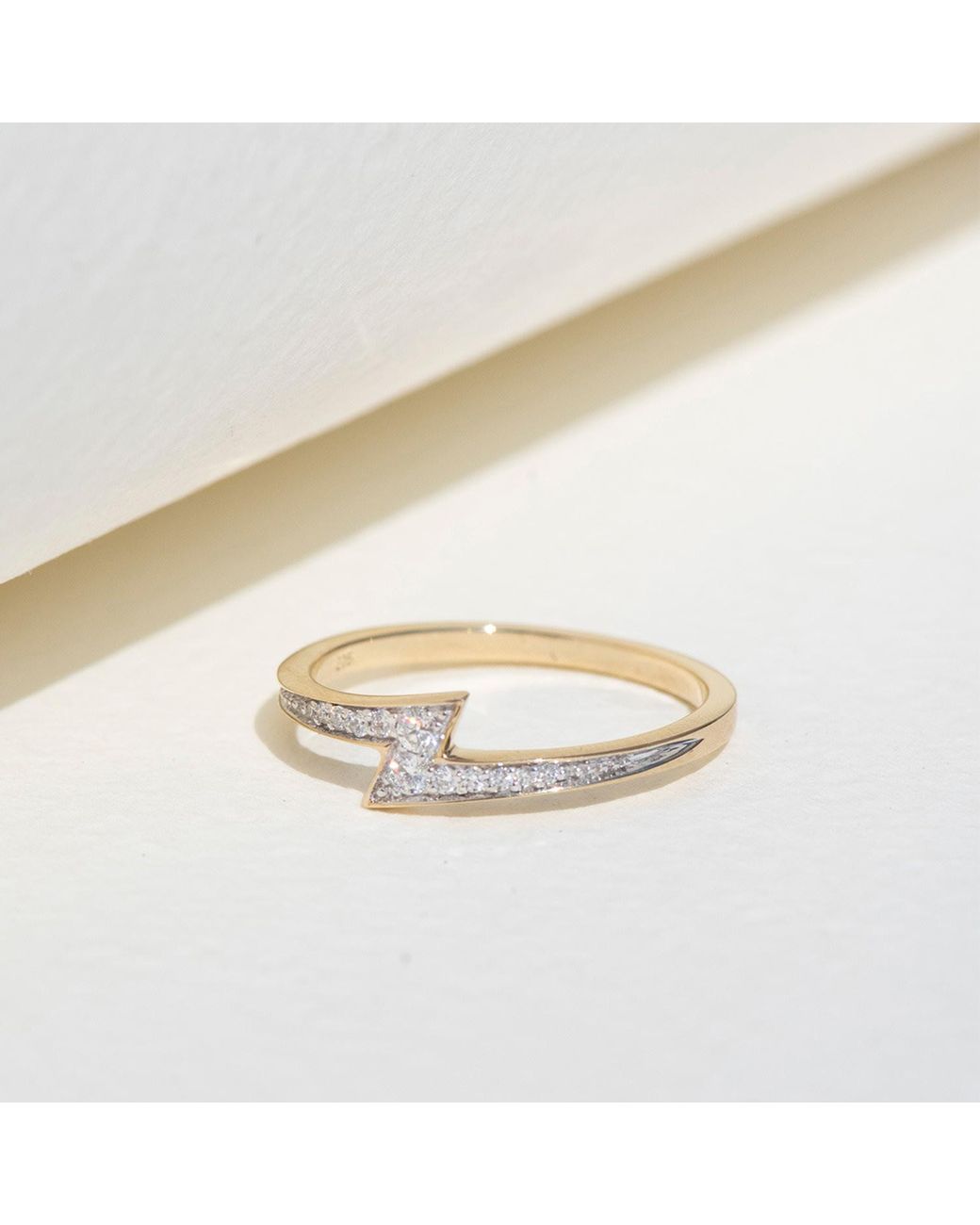 Zoe & Morgan White Zap Diamond Ring