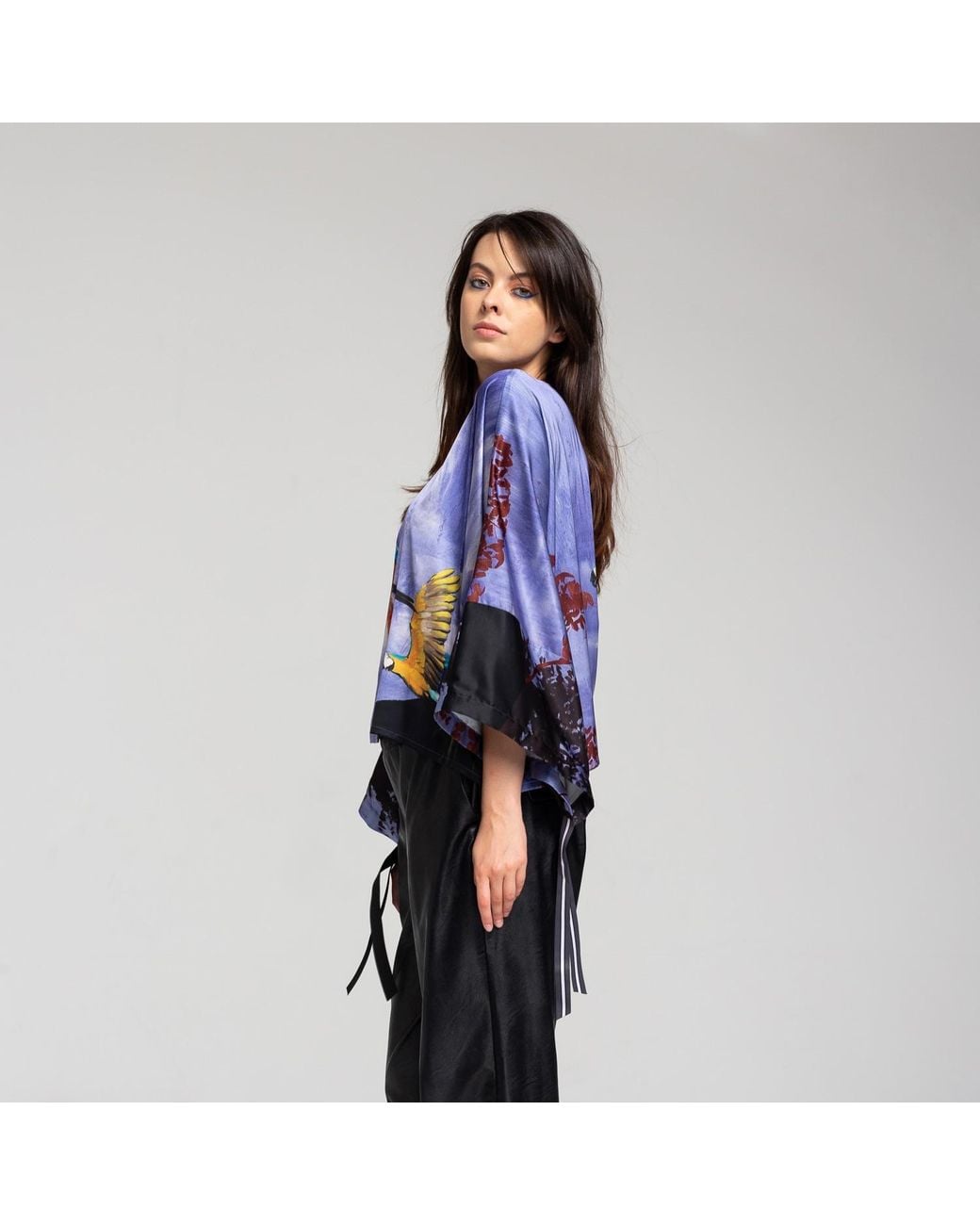 ARTISTA Blue Parrot Blouse