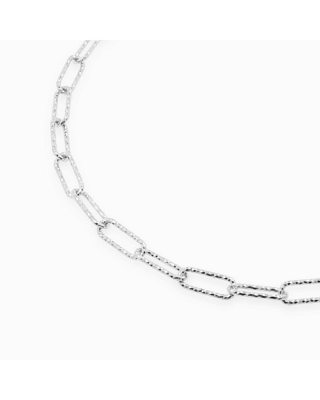 Cote Cache Asteria Textured Sterling Chain Necklace in Metallic | Lyst UK