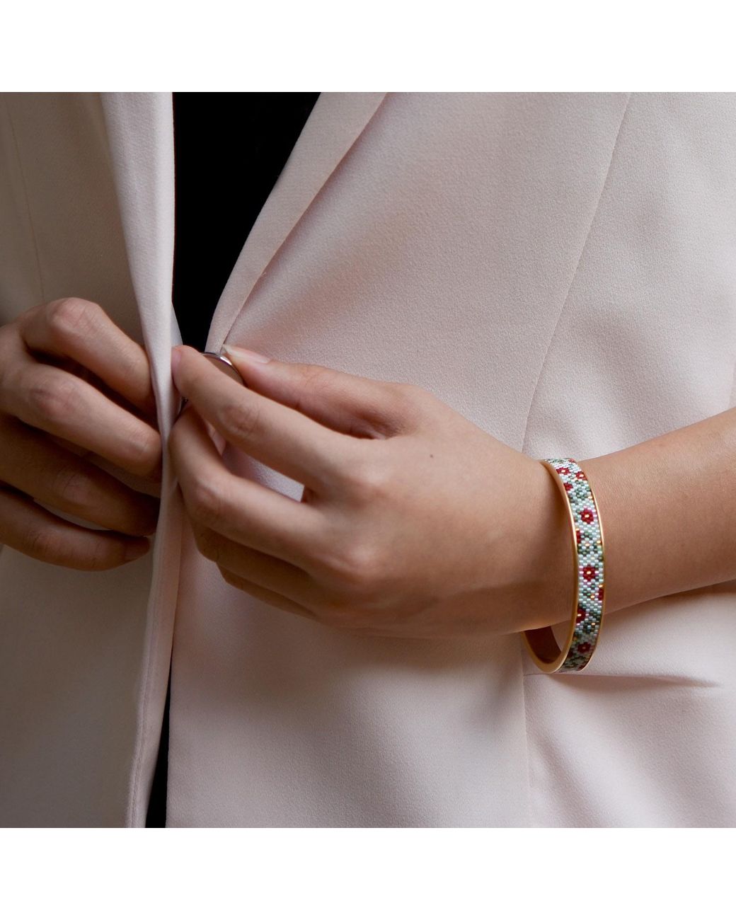 EDEN ELIE Modern Peranakan Narrow Bangle in Red Lyst UK