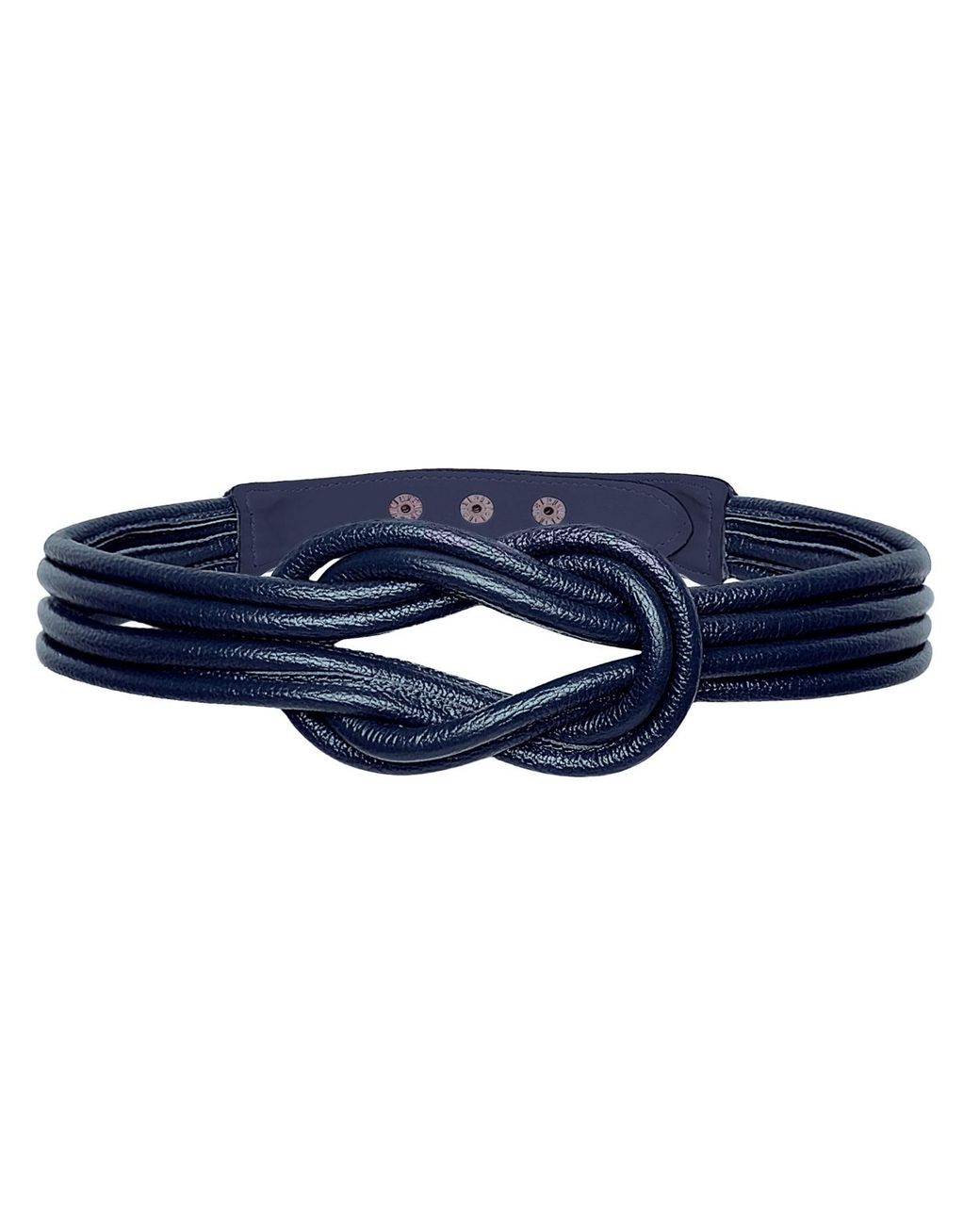 BeltBe Blue Knot Leather Belt