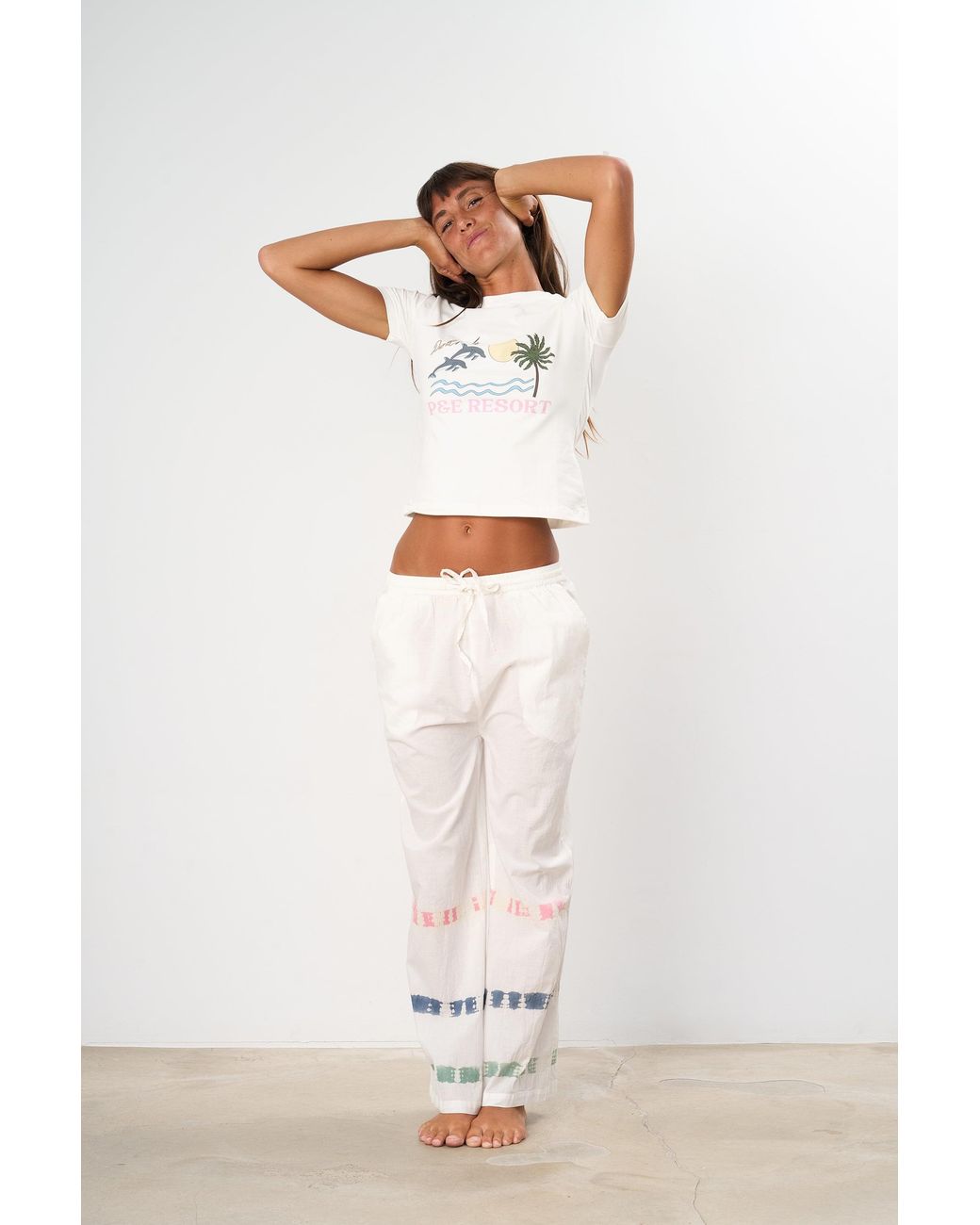 Par & Escala White Sere Pants