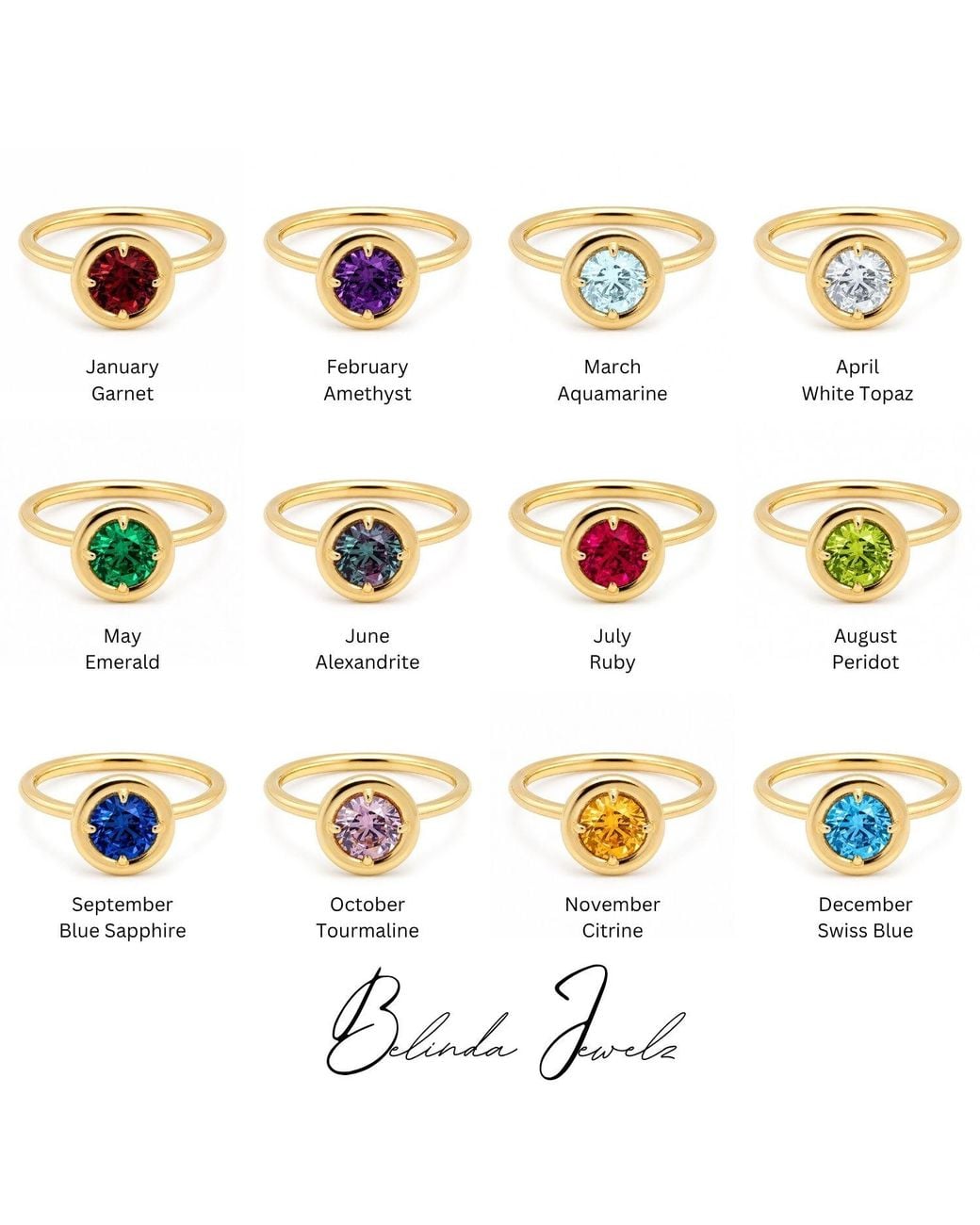 Belinda Jewelz Metallic Alexandrite Round Solitaire Chunky Ring