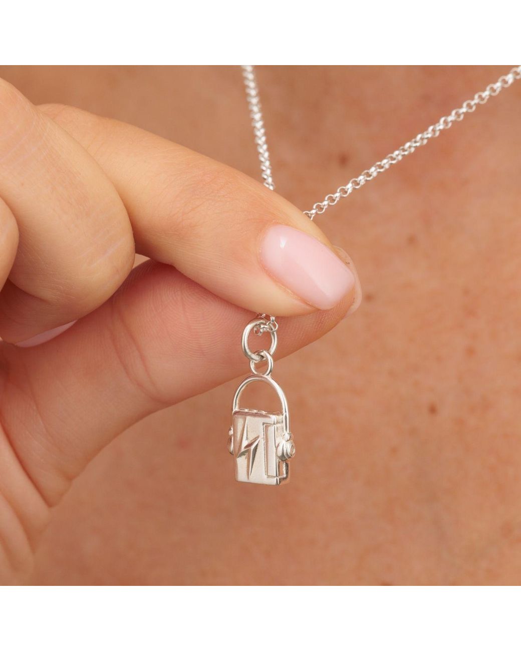 Scream Pretty Metallic Walkman Charm Necklace