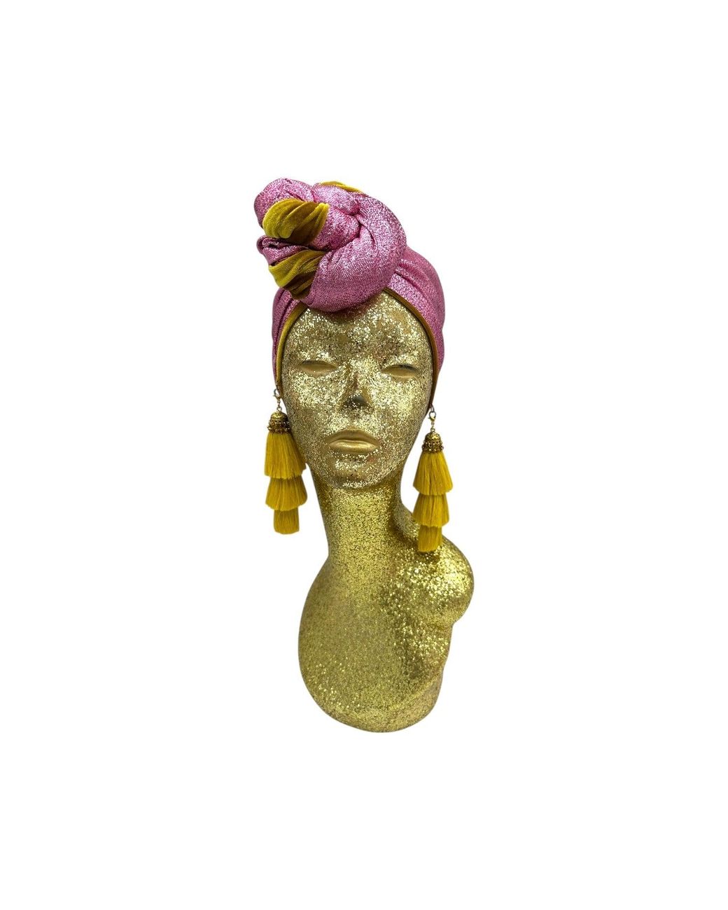 Julia Clancey Yellow Snazzy Golden Fizz Swinglette Turban