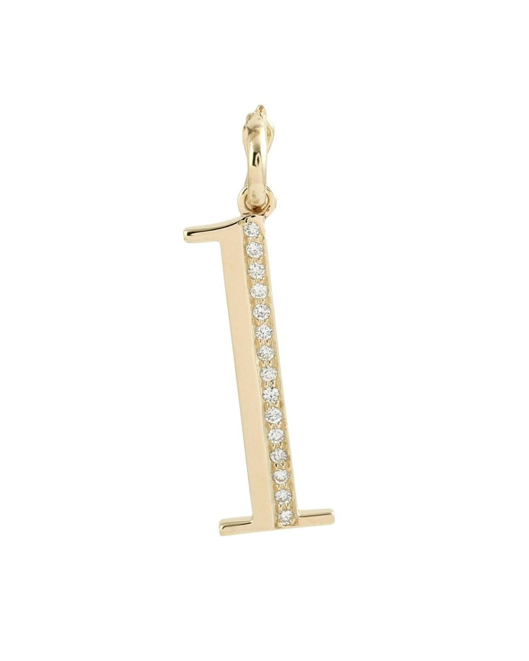 Artisan Metallic 14K Diamond Number 1 Pendant Charm
