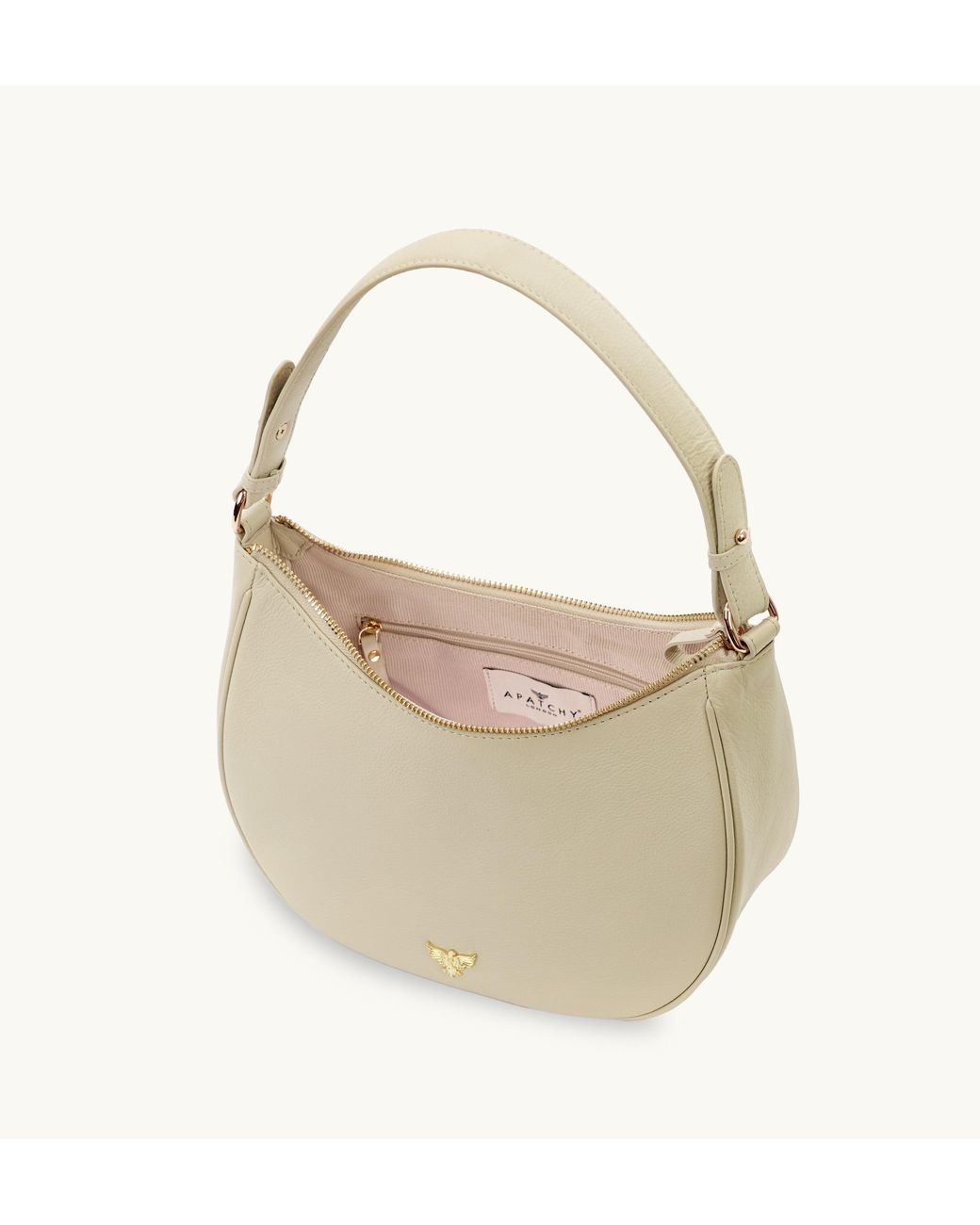 Apatchy London Natural Neutrals The Lucy Stone Leather Bag
