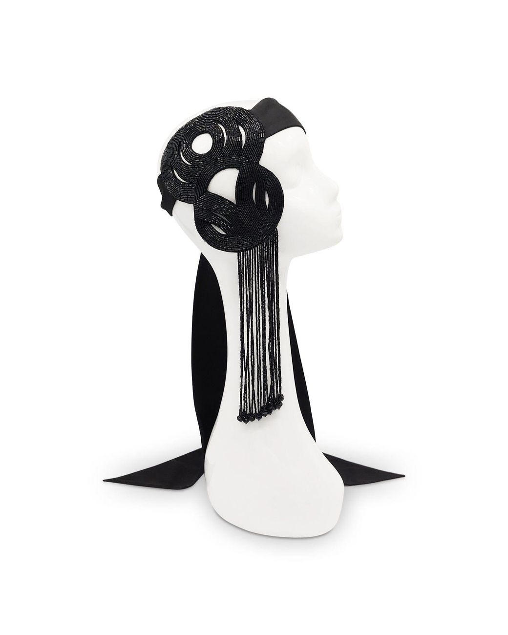 Julia Clancey Black Leia Embroidered Necklace