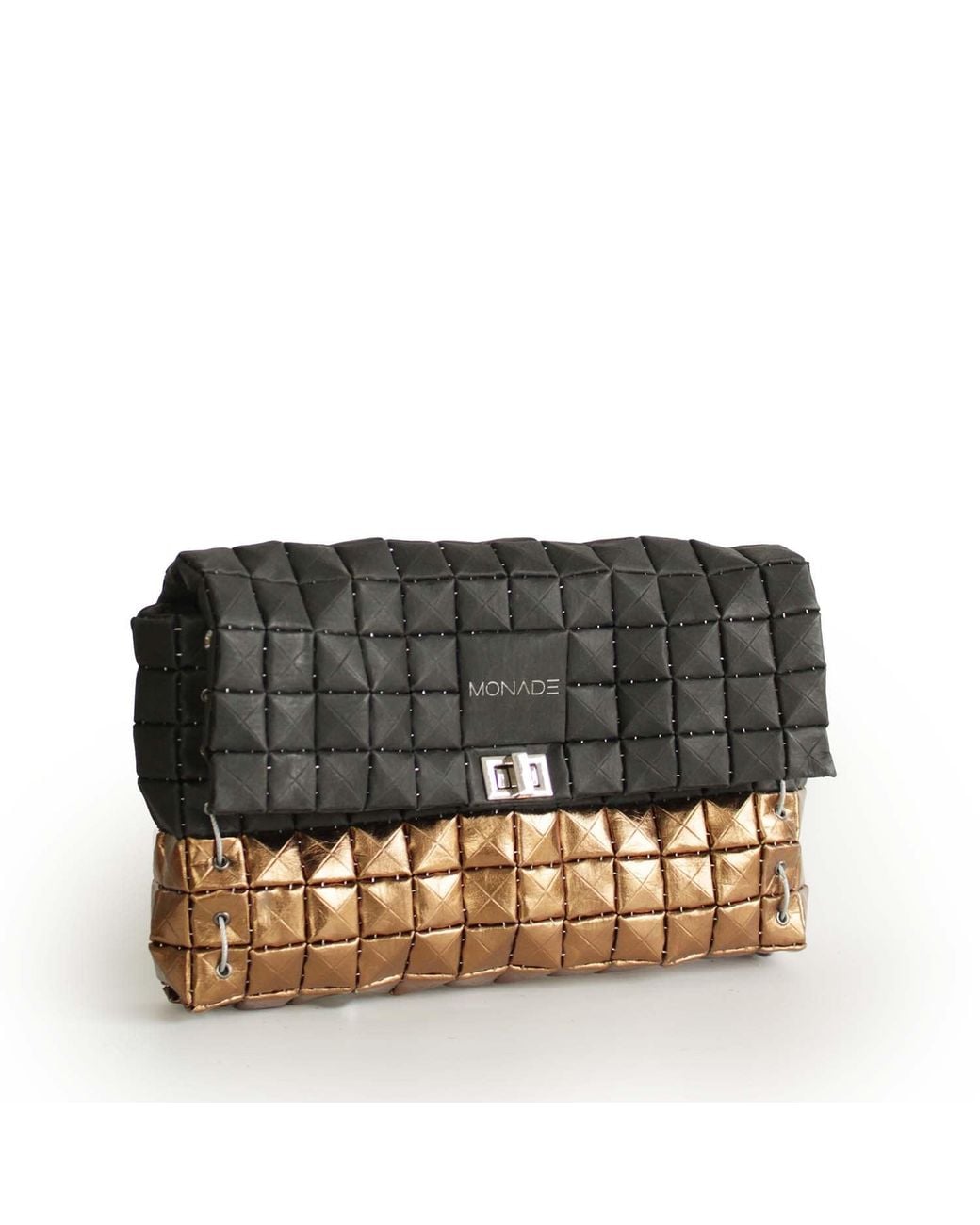 Monade Black Clutch Bag Duo & Bronze