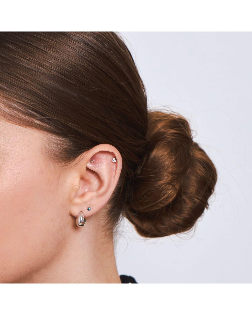 Dinny Hall Metallic Scoop Mini Hoops