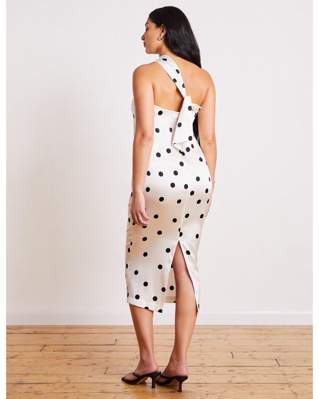 The Summer Edit White Sienna Silk Bandeau Dress