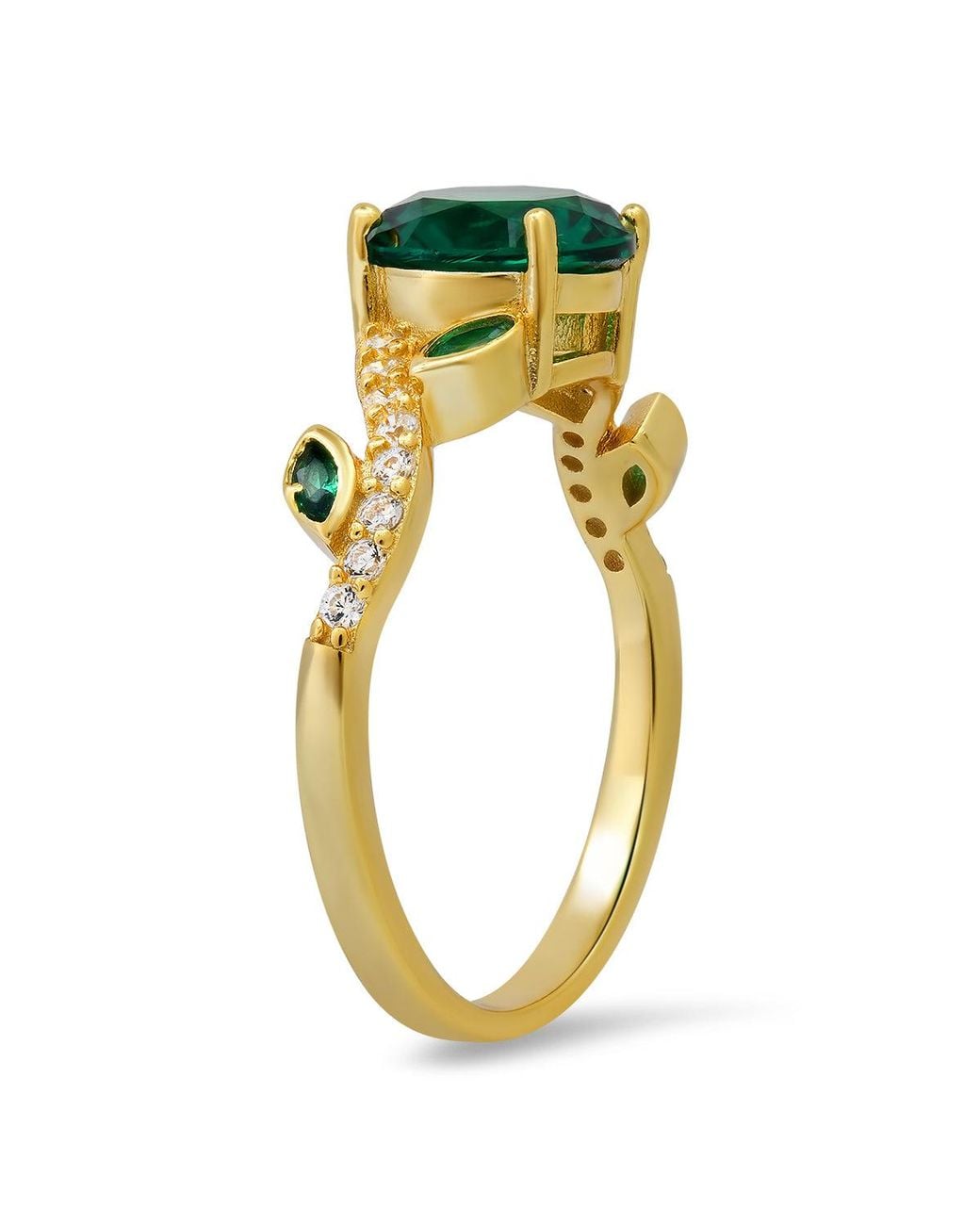 Kylie Harper Green Emerald Floral Ring