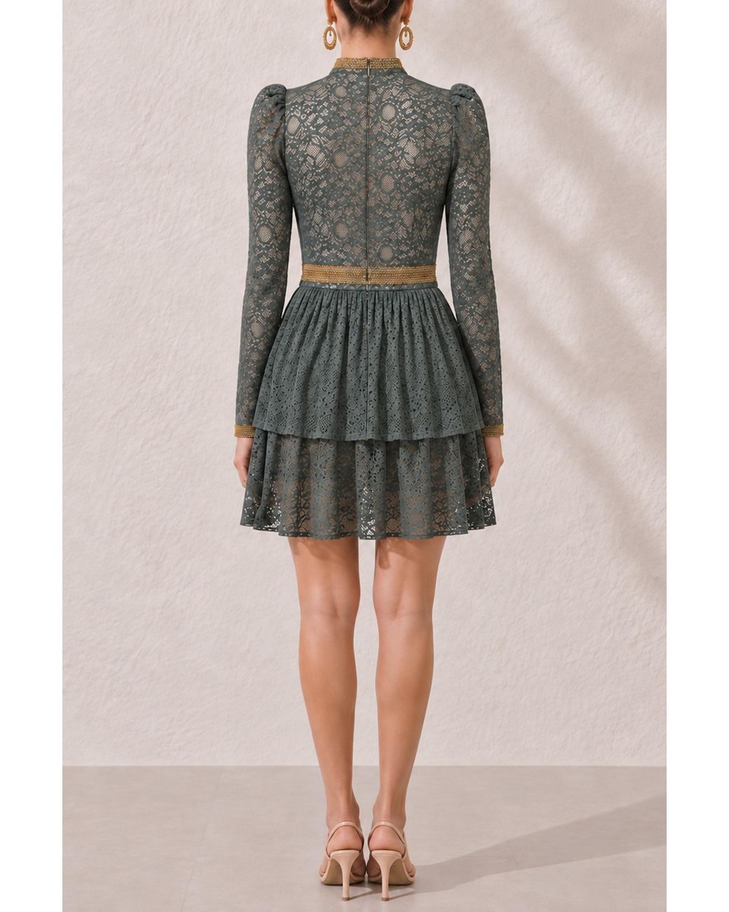 Mandarano Gray Siena Lace Dress