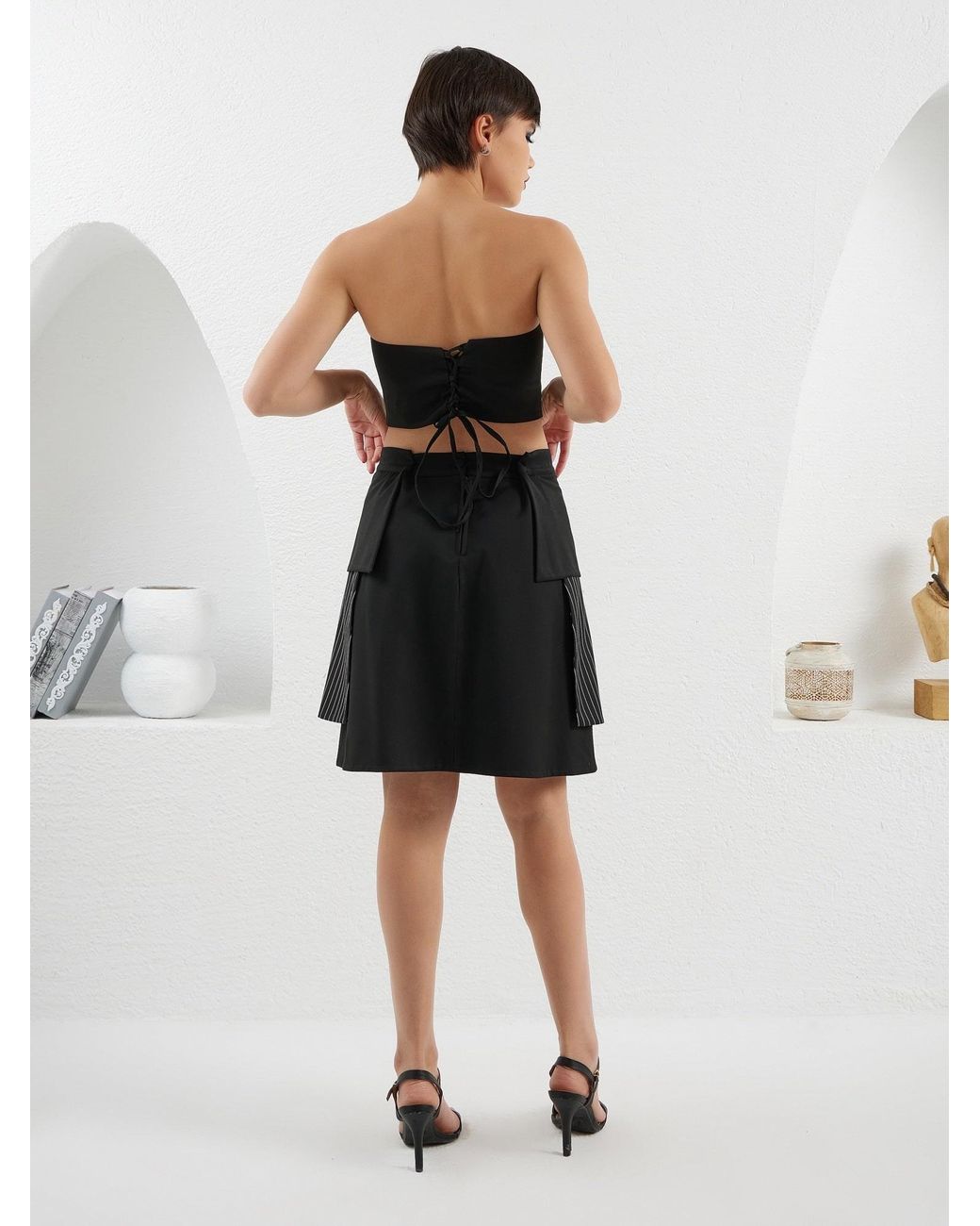Lumina Eligma Black Dimensions Layered Skirt