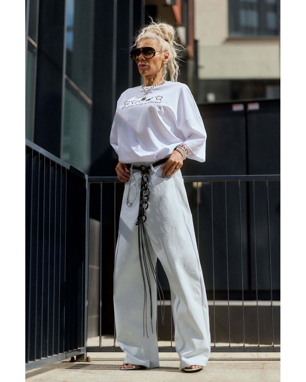 Clothes by Locker Room Gray Wide-Leg Denim Pants