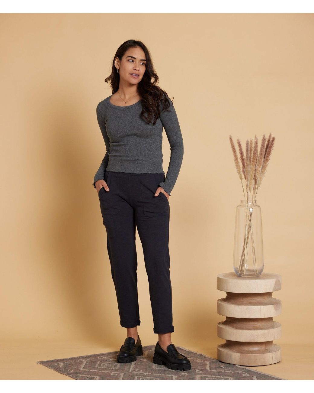Known Supply Blue Mid Rise Slim Pants