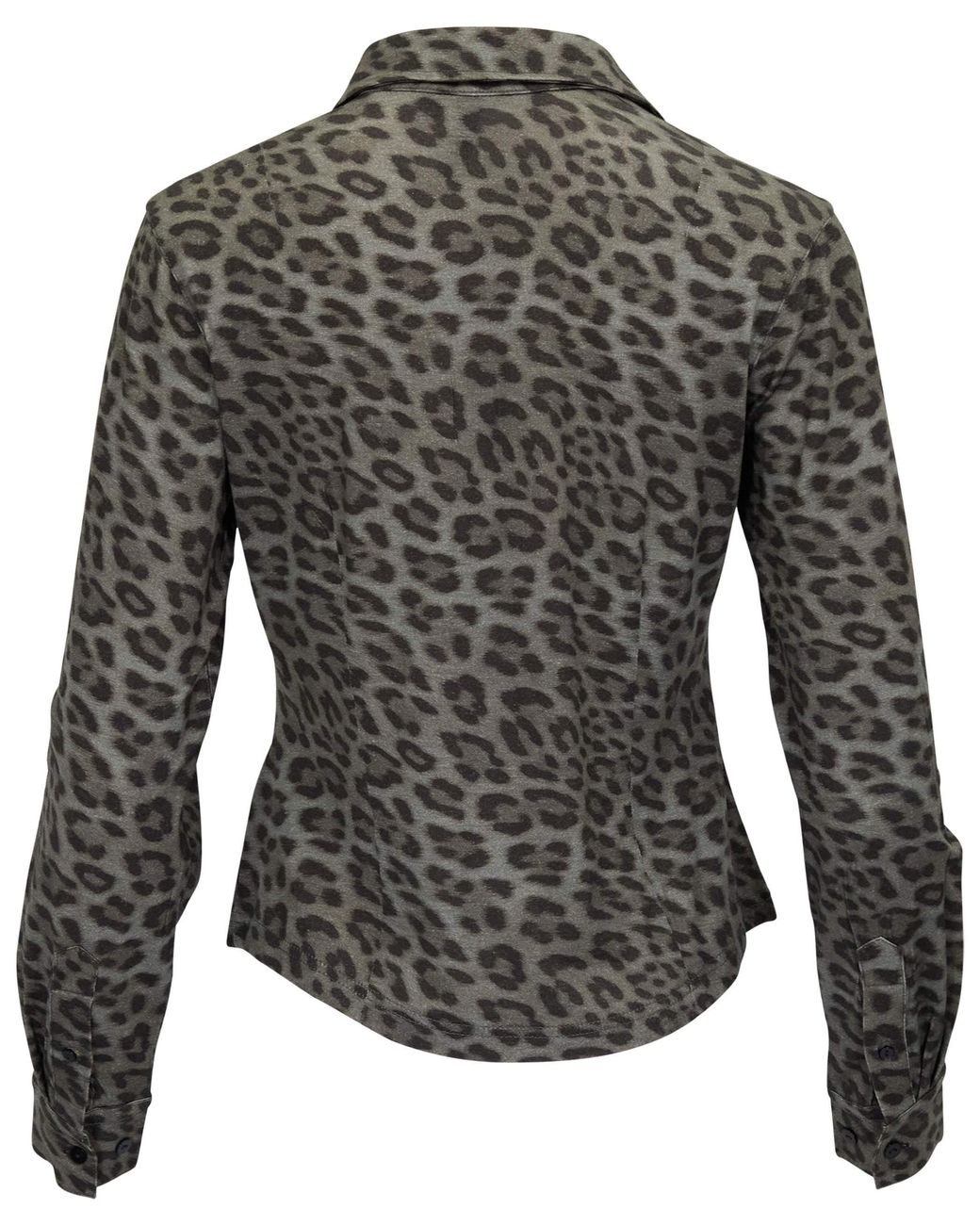 Lords of Harlech Black Scarlet Leopard Sage Merino Jersey Long-Sleeve Shirt