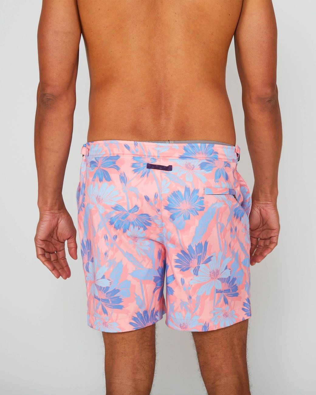 Lords of Harlech Pink Neptune Springtime Tailored Swim Short for men
