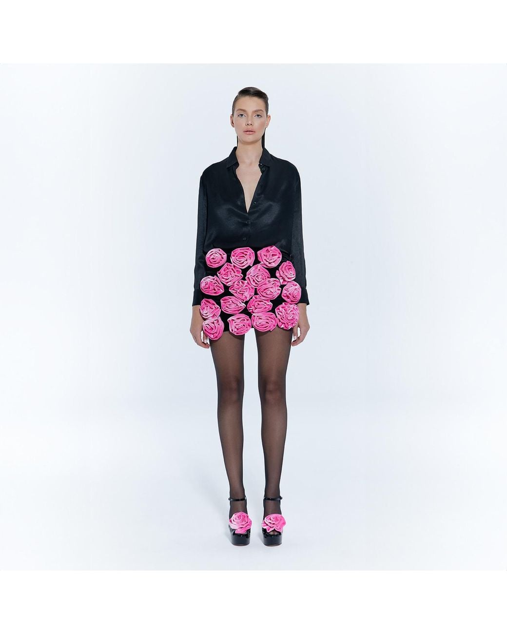Nur Karaata Pink Chambord Mini Skirt