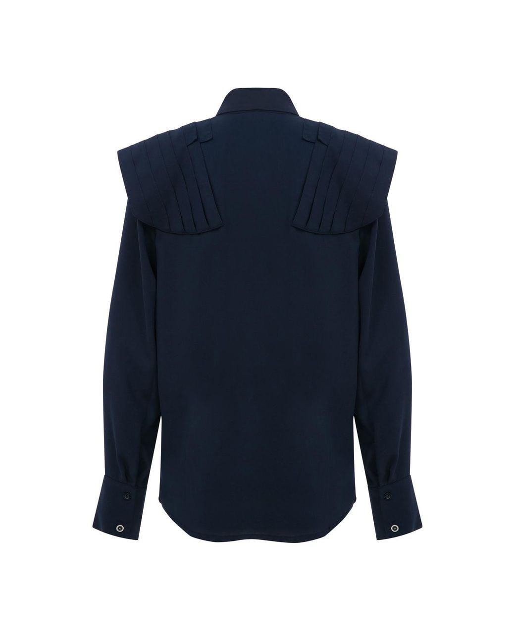 Maan Istanbul Blue Oversize Dark Silk Shirt