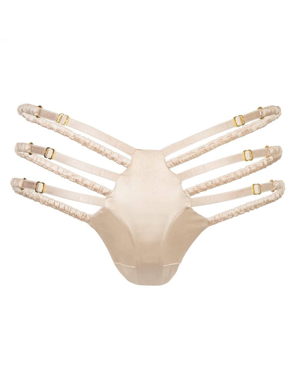 Black Heart Lingerie Natural Strappy Silk Thong