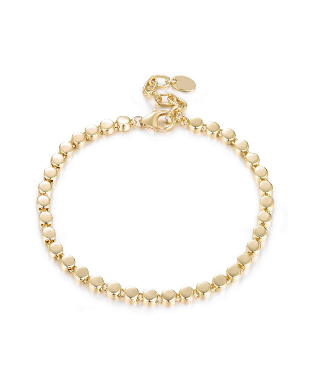 KAMARIA Metallic Classic Mirror Disk Bracelet