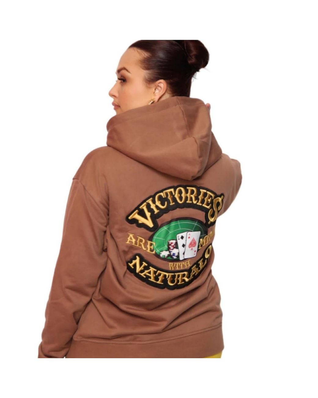 Miracles Manifester Pink Good Luck Embroidered Hoodie