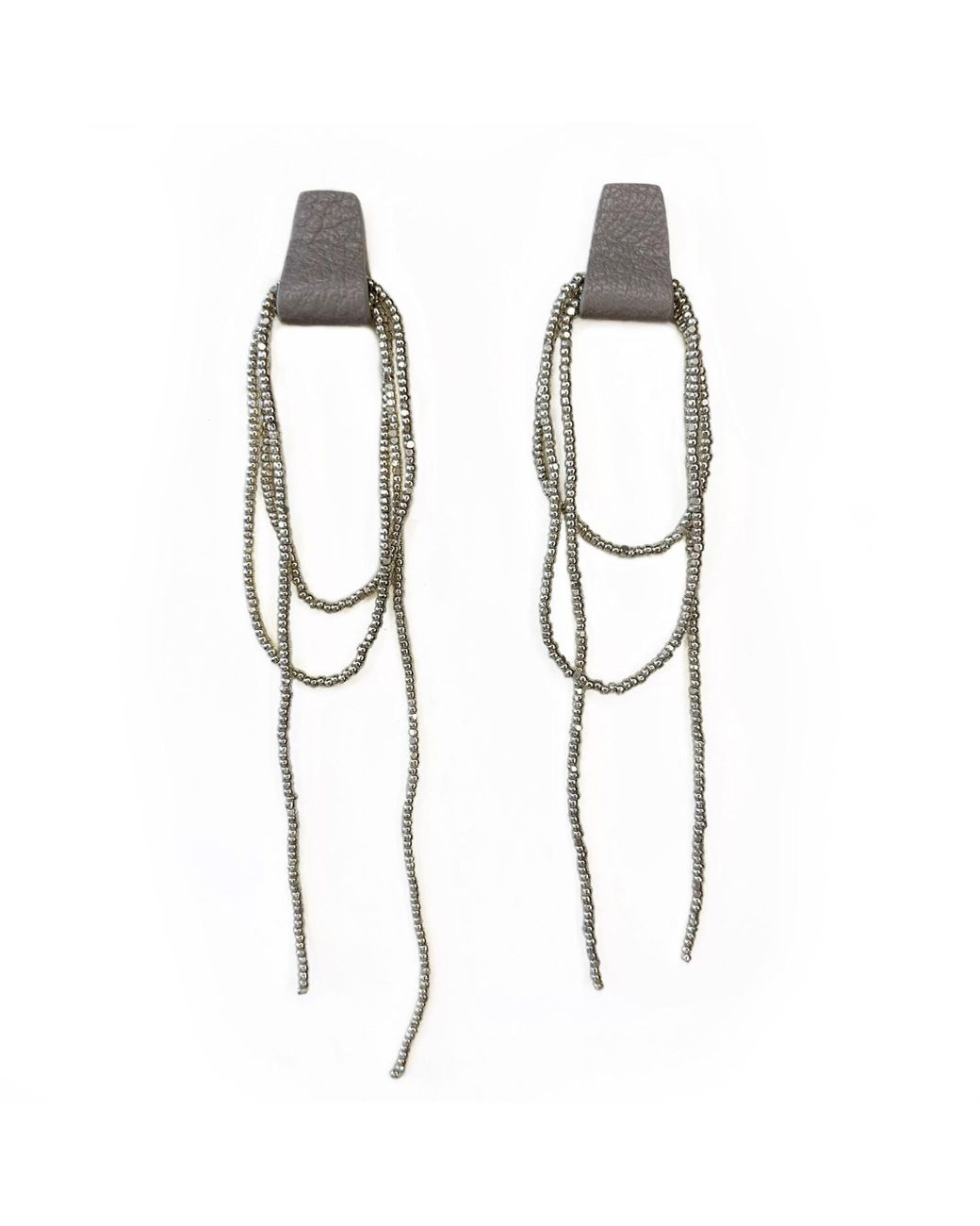 WAIWAI Metallic Neutrals Bliss Beaded Dangle Earrings