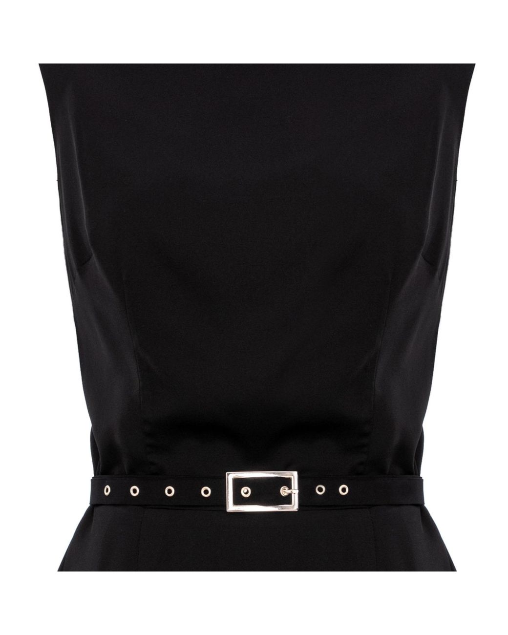 AVENUE No.29 Black Cowl Neckline Asymmetric Viscose Midi Dress