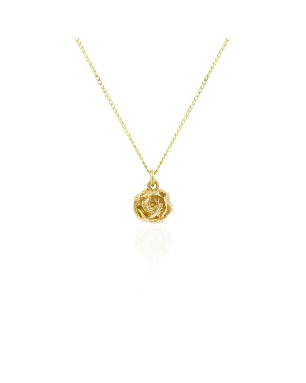 Lee Renee Metallic Rose Necklace – Vermeil