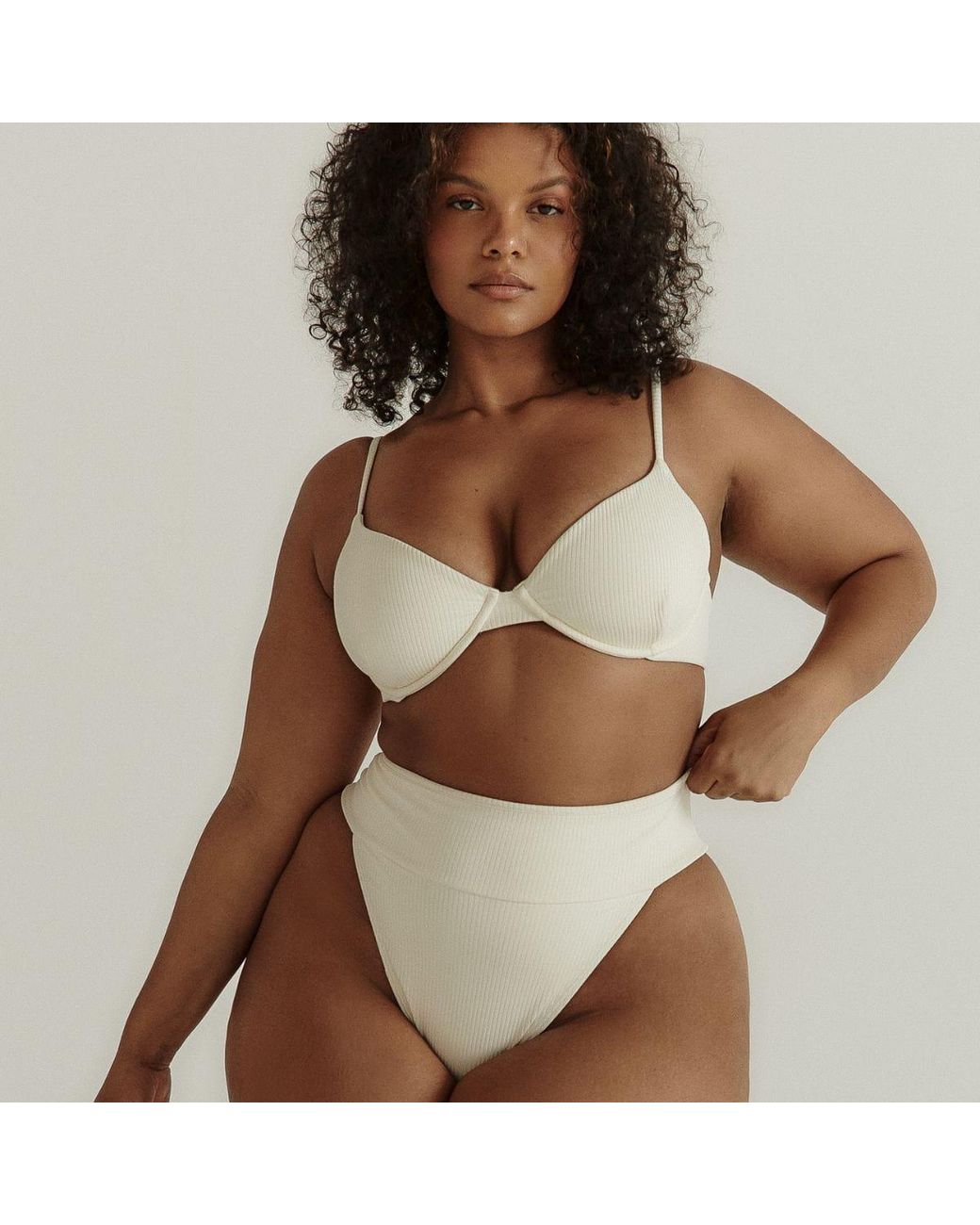 Montce Natural Cream Rib Tamarindo Bikini Bottom