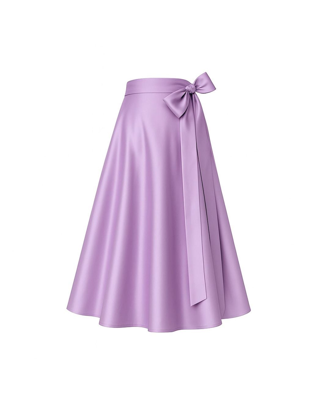 Richa Sharma Purple Lilac Silk Midi Skirt